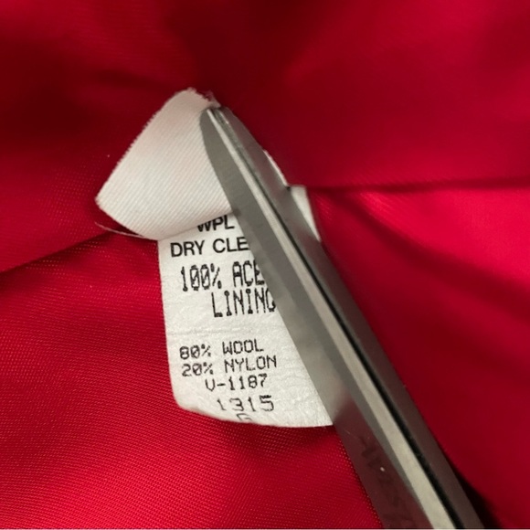 80s Vintage Kashmiracle by Wellington Wool Long Red Coat Jacket Red Size Large - Picture 2 of 13